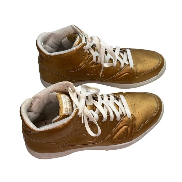 Converse Gold Metallic High-Top Sneakers Men's Size 13 US - Picture 4 of 6